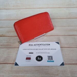 Louis Vuitton Epi Leather Zip Around Accordion Long Wallet MI0167 Authentic